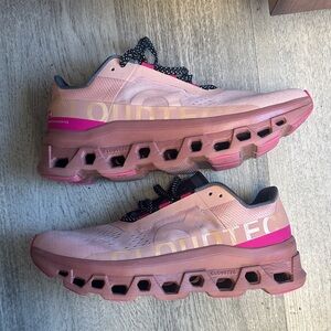 Pink and Black Athletic Shoes